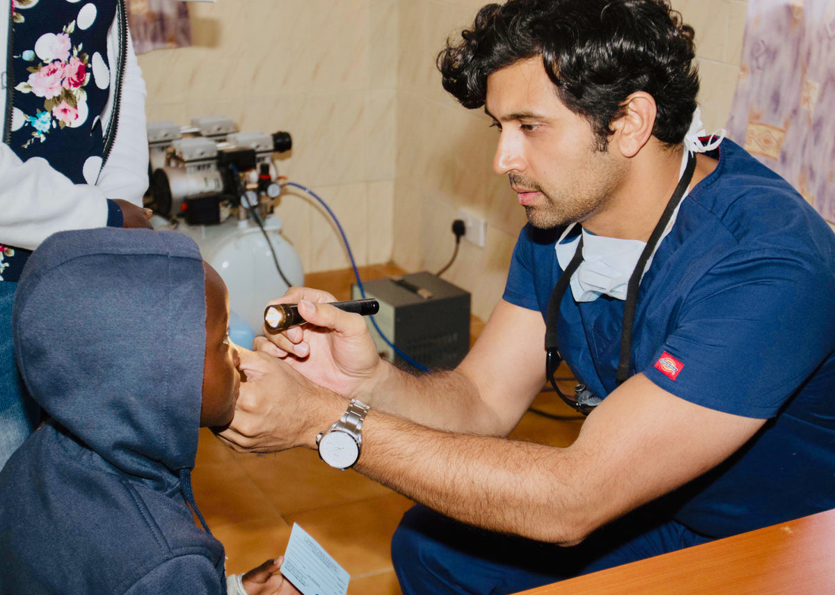 Ophthalmologist Working with a Patient 