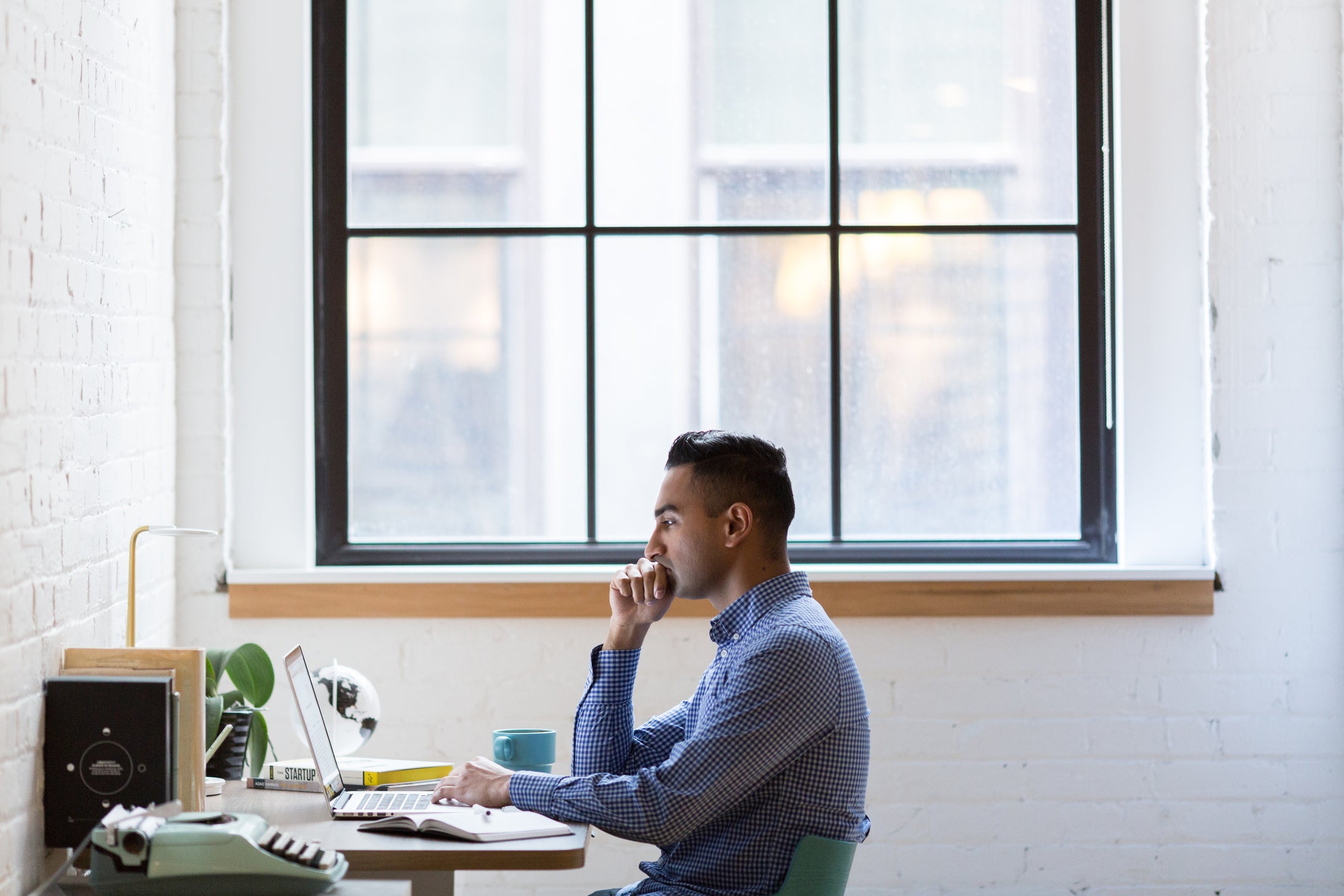 Man on Computer at a Desk | Eyetamins