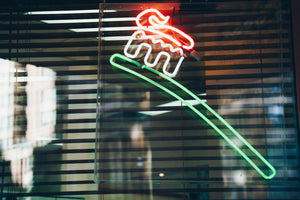 Neon Toothbrush in Window | Eyetamins